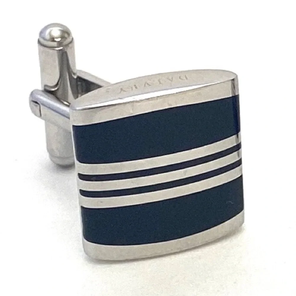 Dalvey Men's Admiralty Hematite/Silver Cufflinks